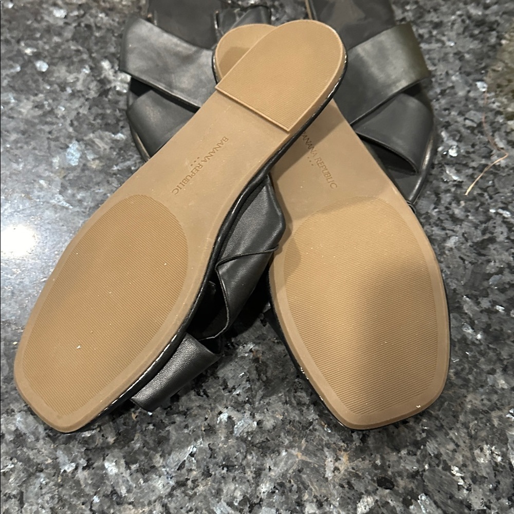 Banana Republic Factory Black Slide Sandals - Picture 4 of 7